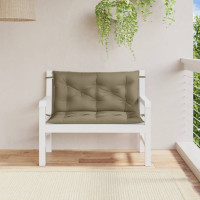 Produktbild för Bänkdyna 2 st melerad taupe 100x50x7 cm tyg