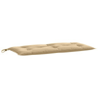 Produktbild för Bänkdyna 2 st melerad beige 100x50x7 cm tyg