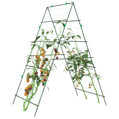 vidaXL Trädgårdsspaljéer för klätterväxter 3 st A-ram stål