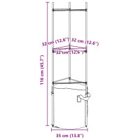 Produktbild för Tomatburar med växtpåsar 8 st 116 cm stål och PP