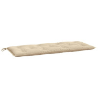 Produktbild för Bänkdyna för trädgården beige 120x50x7 cm oxfordtyg