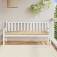 Produktbild för Bänkdyna melerad beige 180x50x7 cm tyg