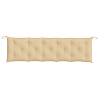 Produktbild för Bänkdyna melerad beige 180x50x7 cm tyg