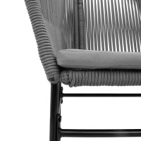 Produktbild för Trädgårdsstolar 2 st med dynor grå konstrotting