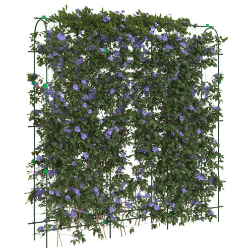 vidaXL Trädgårdsspaljéer för klätterväxter 3 st U-formad stål