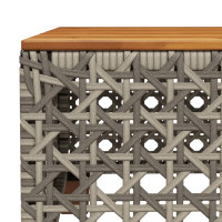 Produktbild för Soffgrupp för trädgården med dynor 7 delar grå konstrotting