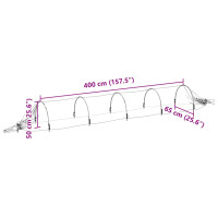 Produktbild för Nättunnlar 2 st 1,5x5 m glasfiber och PP