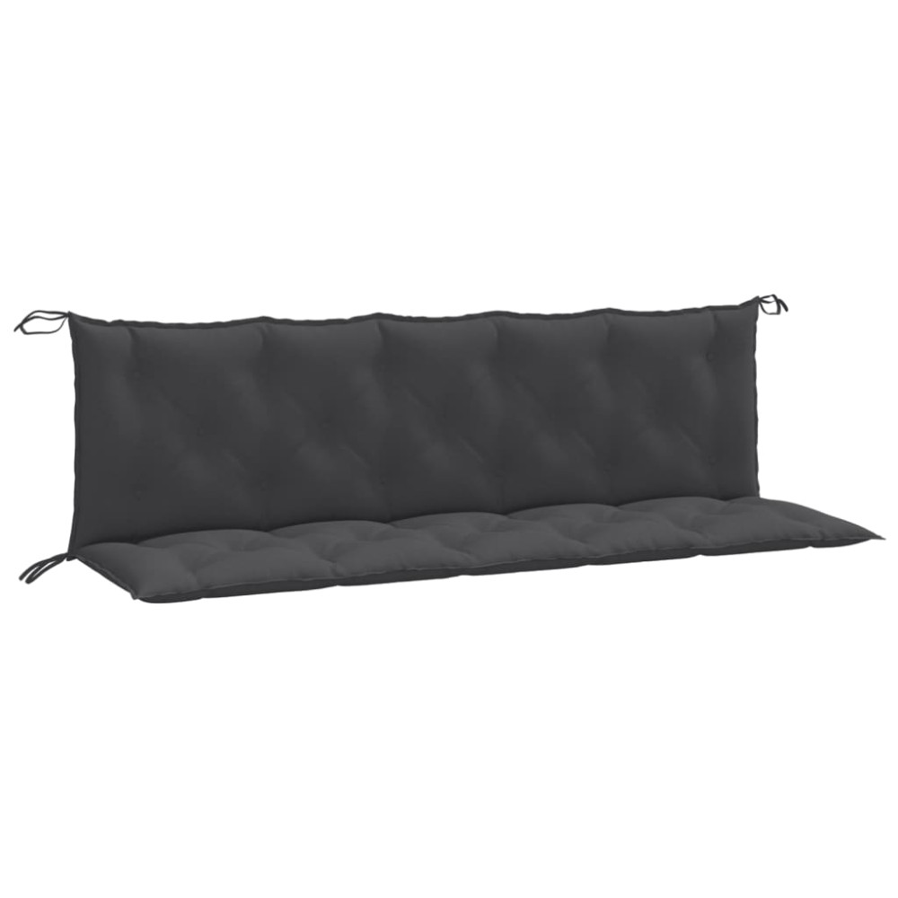 Produktbild för Bänkdynor 2 st melerad antracit 180x50x7 cm tyg