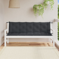 Produktbild för Bänkdynor 2 st melerad antracit 180x50x7 cm tyg