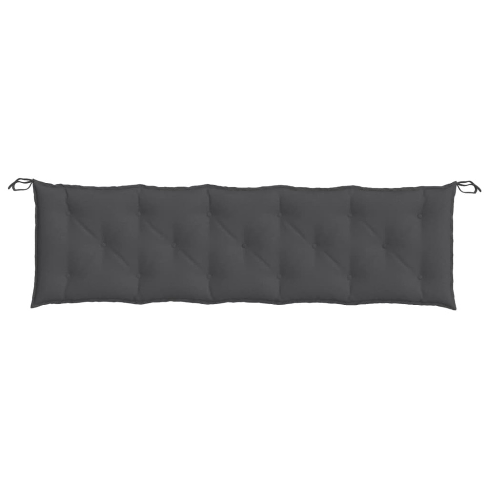 Produktbild för Bänkdynor 2 st melerad antracit 180x50x7 cm tyg