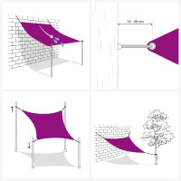 Produktbild för Solsegel gräddvit 7x5x5 m 100% polyesteroxford