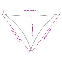 Produktbild för Solsegel gräddvit 7x5x5 m 100% polyesteroxford