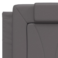 Produktbild för Bed Frame "Viana" with LED without Mattress Grey 140x200 cm