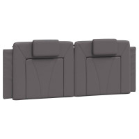 Produktbild för Bed Frame "Viana" with LED without Mattress Grey 140x200 cm