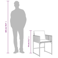 Produktbild för Trädgårdsstolar med dynor 4 st blandad beige konstrotting