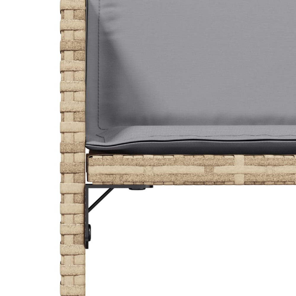 Produktbild för Trädgårdsstolar med dynor 4 st blandad beige konstrotting