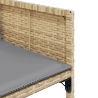 Produktbild för Trädgårdsstolar med dynor 4 st blandad beige konstrotting