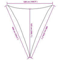 Produktbild för Solsegel ljusgrå 5x6x6 m 100% polyesteroxford