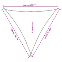 Produktbild för Solsegel vit 2x2x2 m 100% polyesteroxford