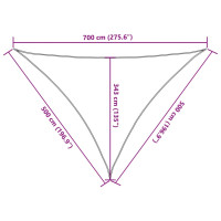 Produktbild för Solsegel svart 7x5x5 m 100% polyesteroxford