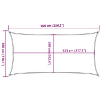 Produktbild för Solsegel sandfärgat 6x3 m 100% polyesteroxford