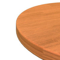 Produktbild för Bordsskiva rund vaxad brun Ø40x2,5 cm massiv furu