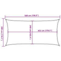 Produktbild för Solsegel sandfärgat 5x3 m 100% polyesteroxford