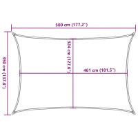 Produktbild för Solsegel sandfärgat 5x3,5 m 100% polyesteroxford