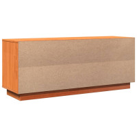 Produktbild för Tv-bänk vaxbrun 110x34x45 cm massiv furu