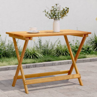 Produktbild för Hopfällbart trädgårdsbord 90x52,5x65 cm massivt akaciaträ