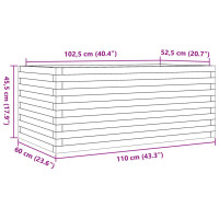 Produktbild för Odlingslåda 110x60x45,5 cm massivt douglasträ