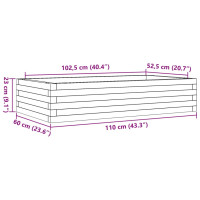 Produktbild för Odlingslåda vit 110x60x23 cm massiv furu