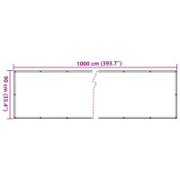 Produktbild för Insynsskydd för trädgården växtmotiv grön 1000x90 cm PVC