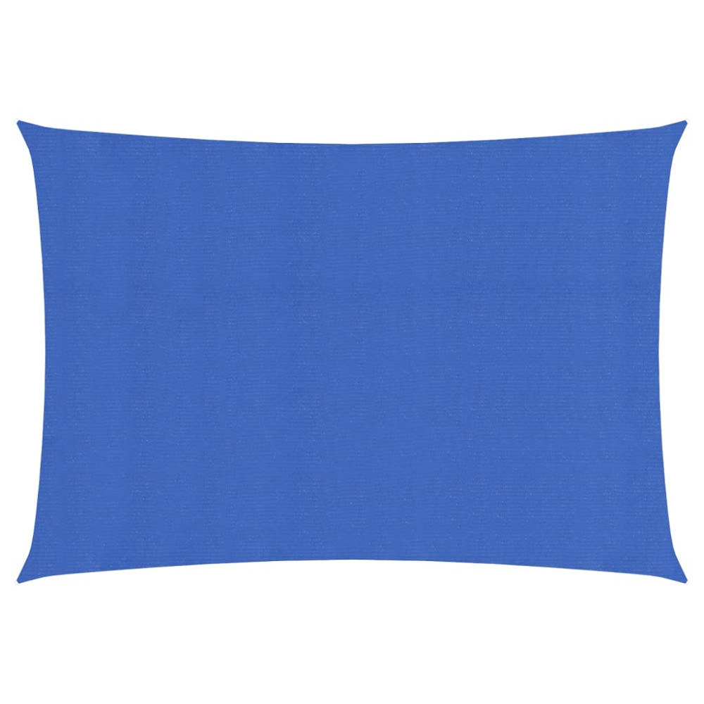Produktbild för Solsegel 160 g/m² rektangulär blå 2,5x5 m HDPE