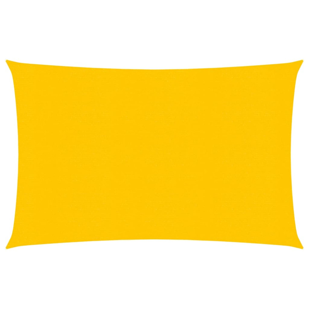 Produktbild för Solsegel 160 g/m² rektangulär gul 3,5x5 m HDPE