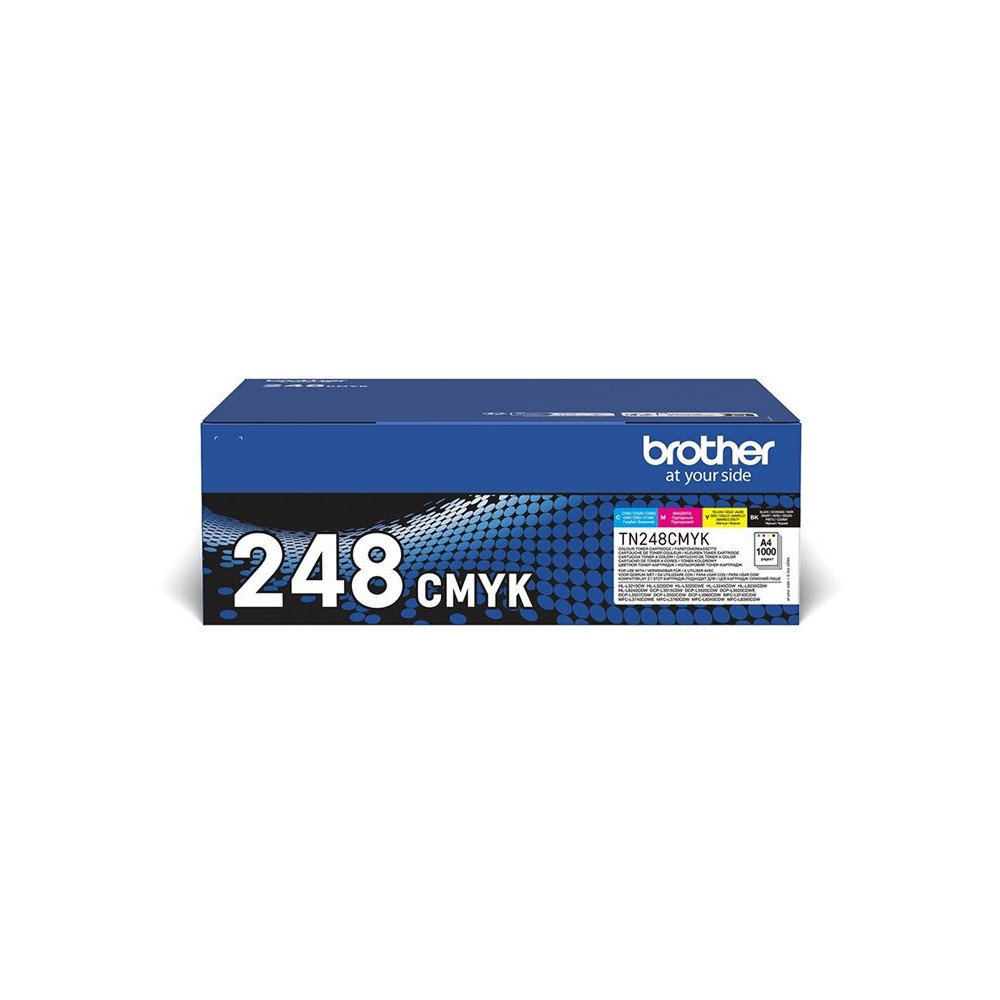 Produktbild för Brother TN248VAL Multipack - 4-pack - svart, gul, cyan, magenta - original - tonerkassett