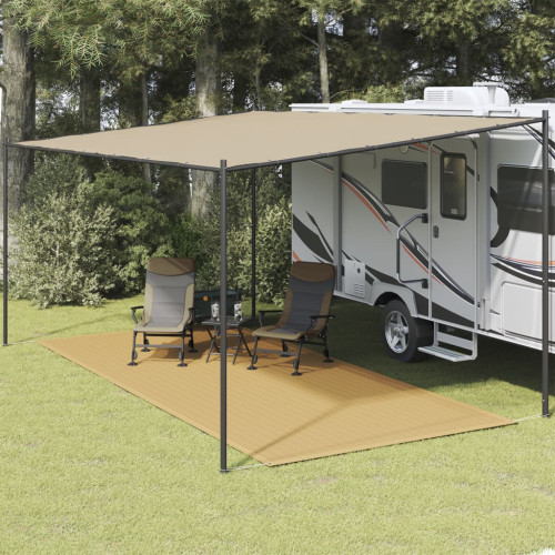 vidaXL Tältmatta sandfärgat 250x550 cm HDPE