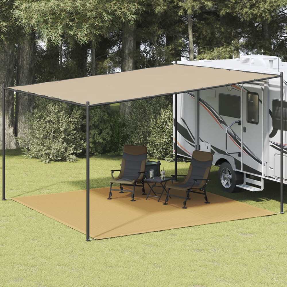 Produktbild för Tältmatta sandfärgat 400x400 cm HDPE