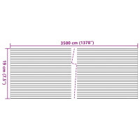 Produktbild för Insynsskydd för trädgården 2 st marmorgrus grå 35x0,19 m PVC