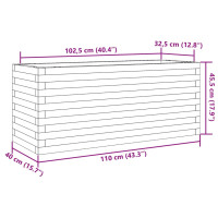 Produktbild för Odlingslåda 110x40x45,5 cm massivt douglasträ