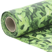 Produktbild för Insynsskydd för trädgården växtmotiv grön 300x90 cm PVC