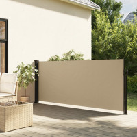 Produktbild för Infällbar sidomarkis beige 120x600 cm