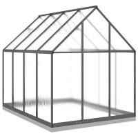 Produktbild för Växthus med ram antracit 224x169x202 cm aluminium