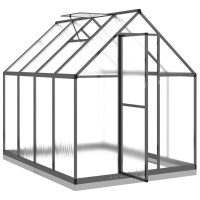 Produktbild för Växthus med ram antracit 224x169x202 cm aluminium