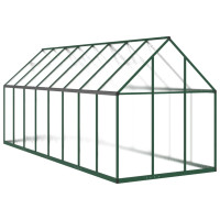Produktbild för Växthus med ram grön 445x169x195 cm aluminium