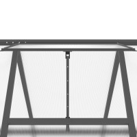 Produktbild för Växthus med ram antracit 334x169x202 cm aluminium