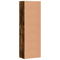 Produktbild för Högskåp rökfärgad ek 60x35x180 cm konstruerat trä