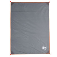 Produktbild för Picknickfilt med markpinnar grå och orange 205x155 cm