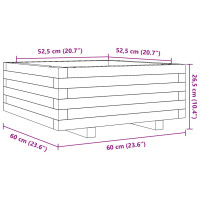 Produktbild för Odlingslåda 60x60x26,5 cm impregnerat furu