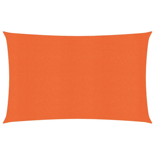 vidaXL Solsegel 160 g/m² rektangulär orange 3x5 m HDPE